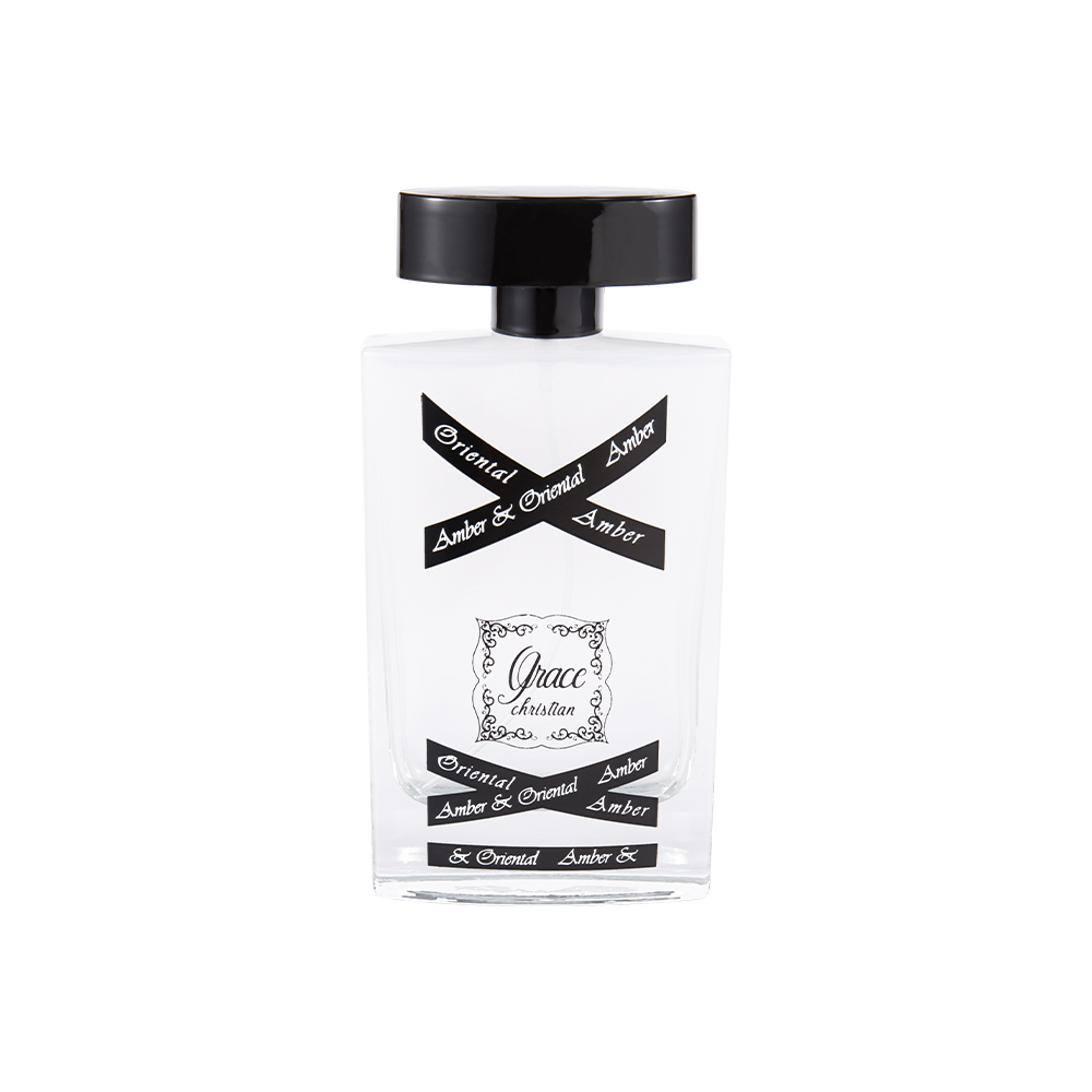 Juego de botellas de perfume de vidrio KY1418-WJ2088 de 100 ml con tapa de perfume de plástico ABS