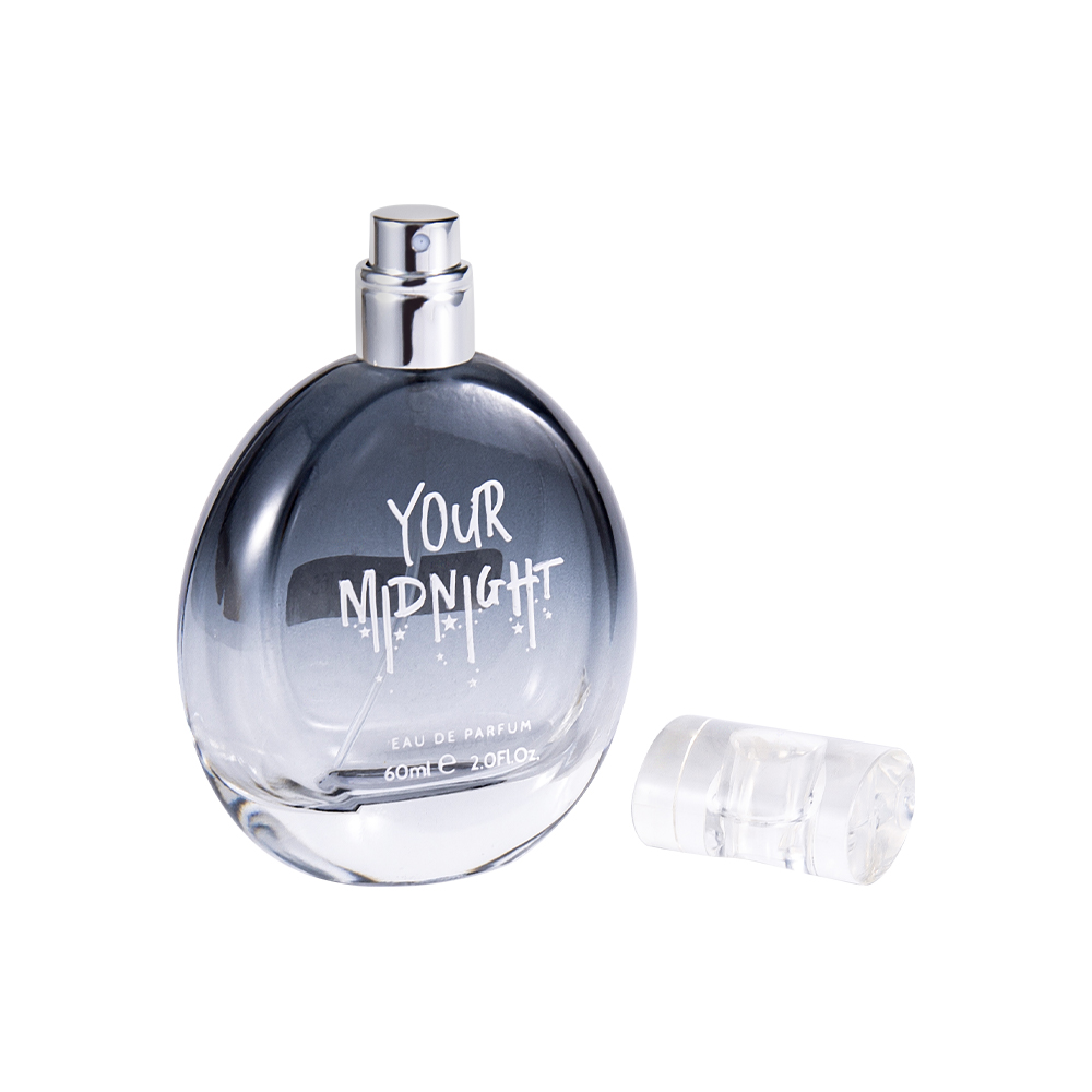 KY106-WJ65 Juego de perfumes de vidrio de 50 ml con tapa de resina K de color degradado