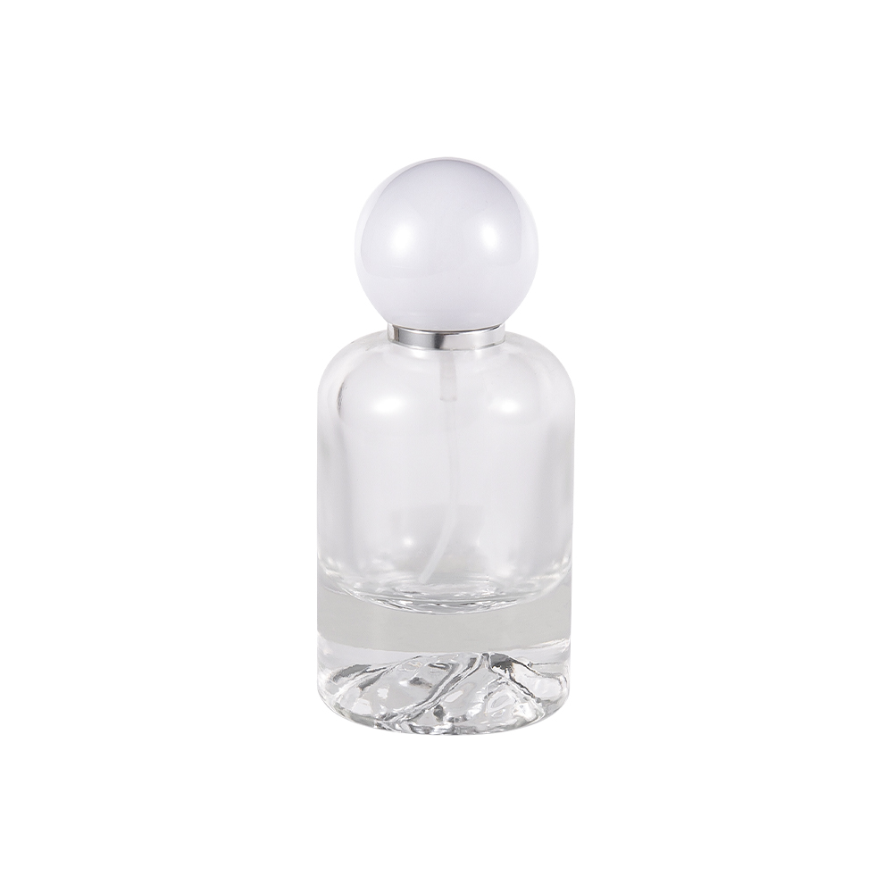 GC5300-WJ2538 50 Botella de perfume de vidrio de sílex de 100 ml con fondo de montaña y tapa de plástico esférica