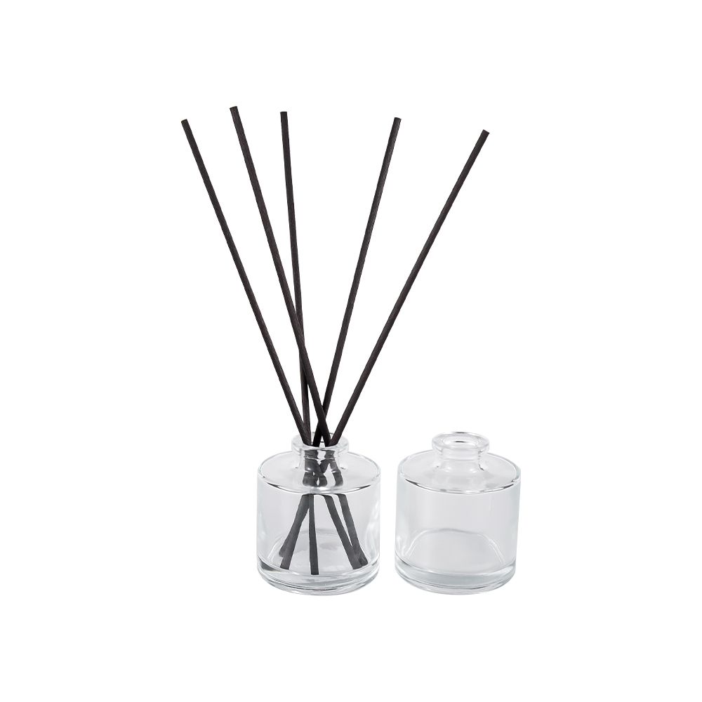 Pegatina de fibra para botella de aromaterapia de vidrio cilíndrica HJ-RX2108
