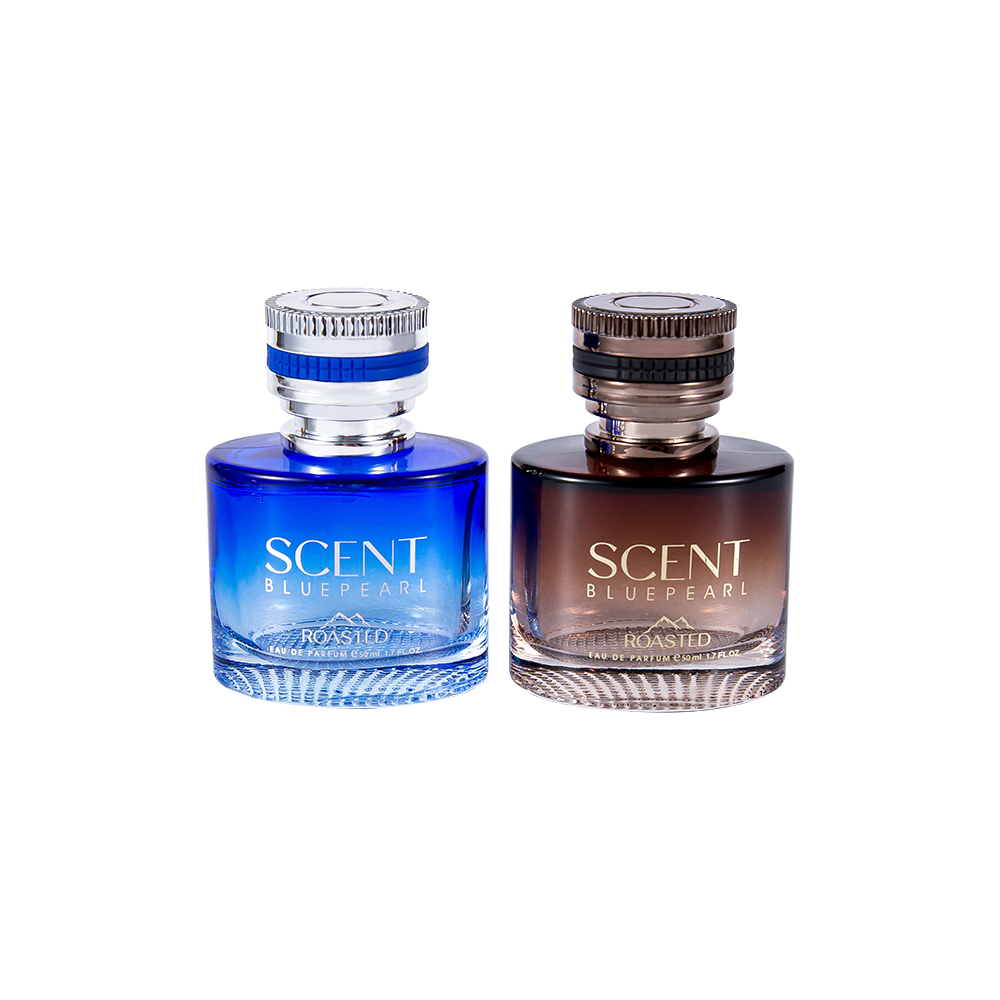 GC4035-WJ2098 Botella de perfume de vidrio en relieve de 50 ml con tapa de perfume PCTA