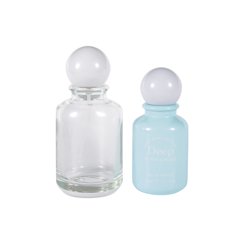 GC4819-WJ2538 Botella de perfume de vidrio de sílex de 100 ml con tapa blanca/negra brillante