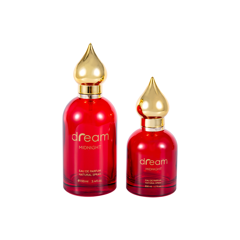 Juego de botellas de perfume con patrón árabe GC4128-WJ832 de 100 ml con tapa de perfume con patrón árabe dorado UV