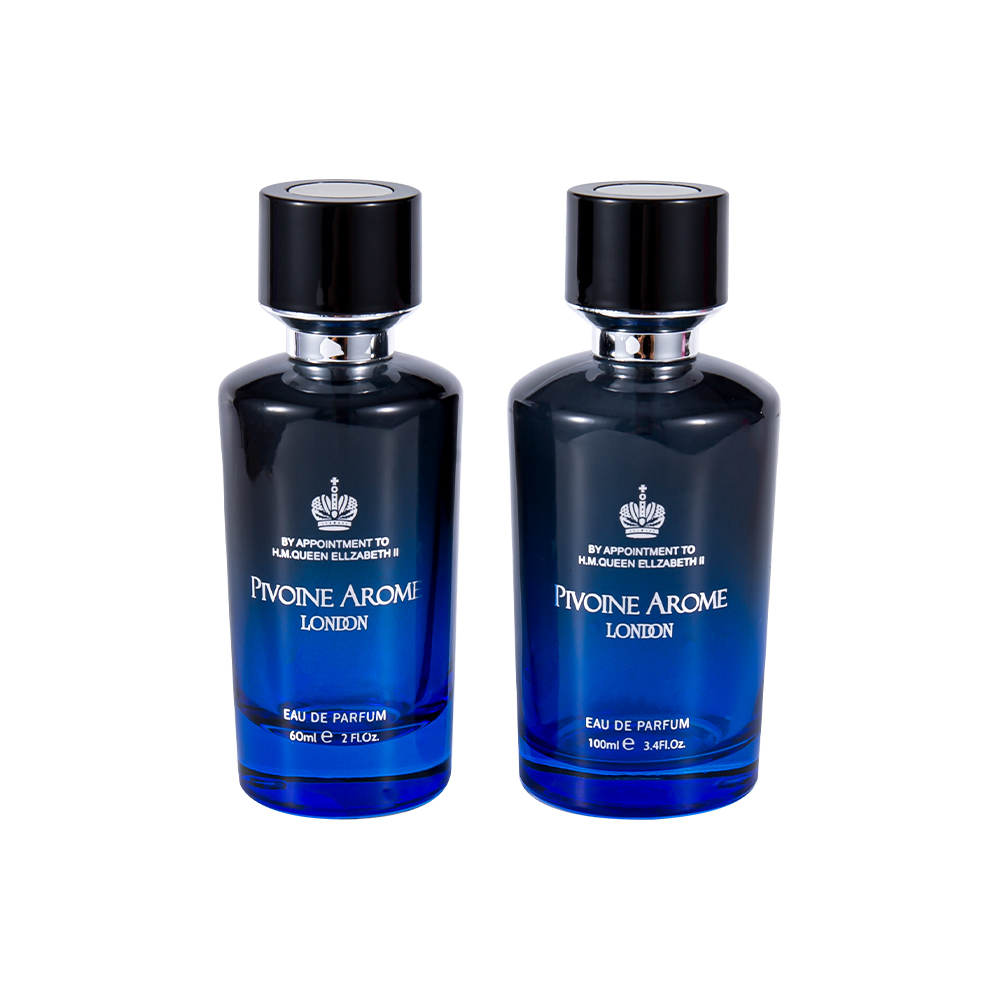 KY1596-WJ2390 Juego de botellas de perfume de vidrio de alta calidad de 100 ml con tapa de perfume de ABS y PP