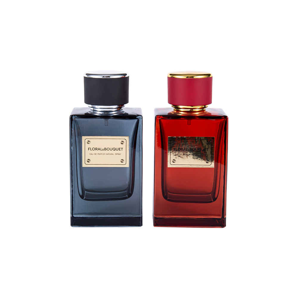 Juego de botellas de perfume de alta calidad GC4857-WJ2098 de 100 ml con tapa y pulverización de alto rendimiento