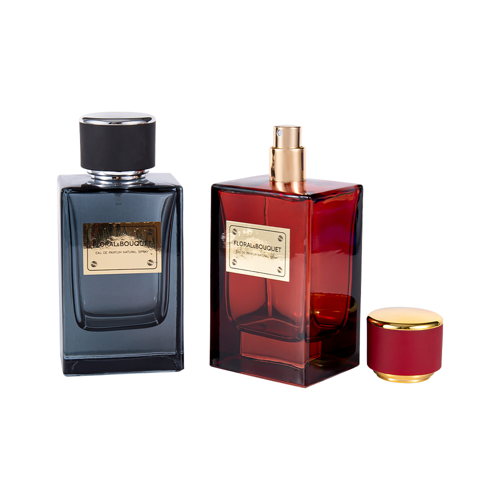 Juego de botellas de perfume de alta calidad GC4857-WJ2098 de 100 ml con tapa y pulverización de alto rendimiento