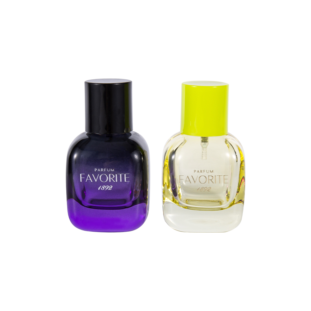 Botella de perfume decorativa de vidrio de 30 ml GC4868-WJ2445 con tapa de PP, serie multicapacidad