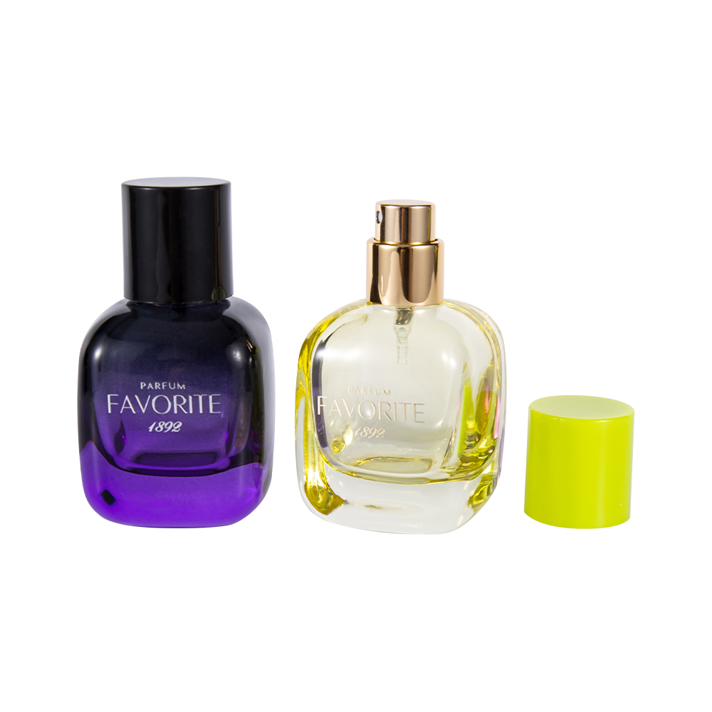 Botella de perfume decorativa de vidrio de 30 ml GC4868-WJ2445 con tapa de PP, serie multicapacidad