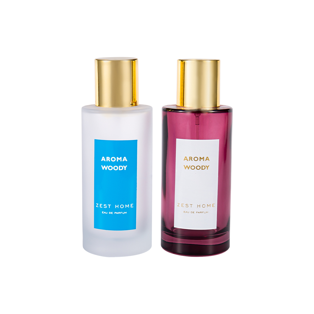 GC3989-WJ2388 Botella de perfume esmerilado clásica de lujo con tapa dorada de 100 ml al por mayor