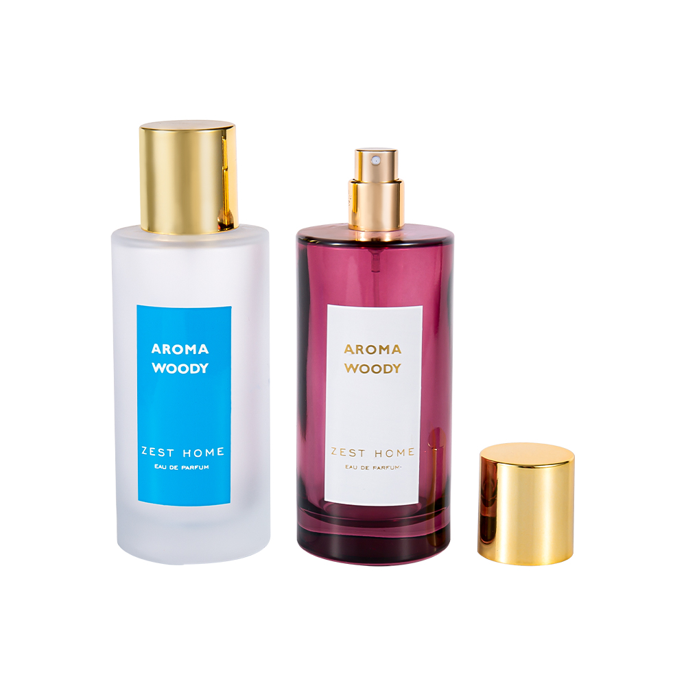 GC3989-WJ2388 Botella de perfume esmerilado clásica de lujo con tapa dorada de 100 ml al por mayor