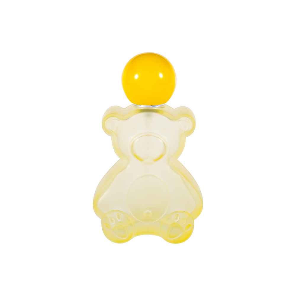 GC5190-WJ2402 Botella de perfume de vidrio en forma de oso de 30 ml al por mayor con tapa esférica